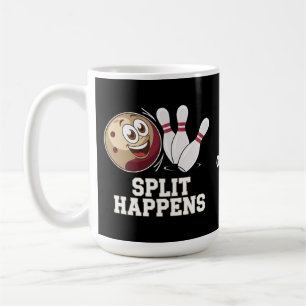 Bowling Shirt für Männer und Frauen Funny Split Ha Kaffeetasse