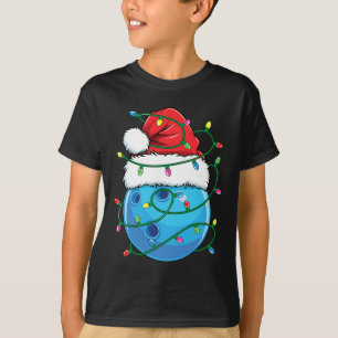 Bowling-Shirt mit Weihnachtsmannmütze für Männer u T-Shirt