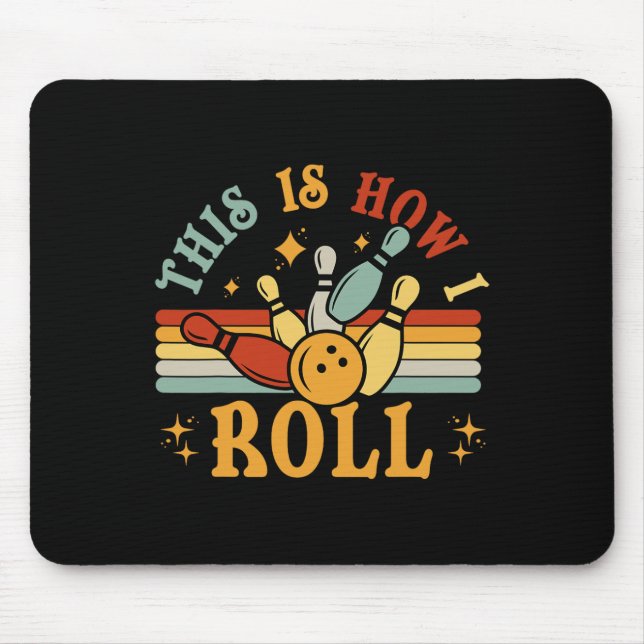 Bowling-Shirt So mache ich Männer zum Witz B Mousepad (Vorne)