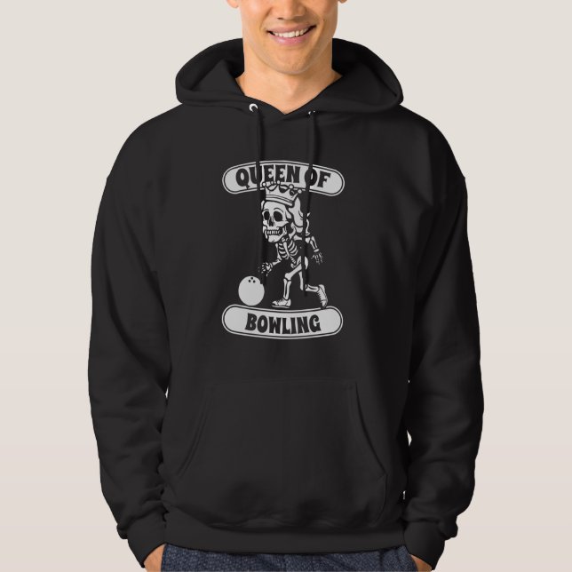 Bowling Skeleton Team League - Alley Bowler Queen Hoodie (Vorderseite)