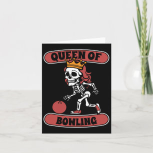 Bowling Skeleton Team League - Alley Bowler Queen Karte