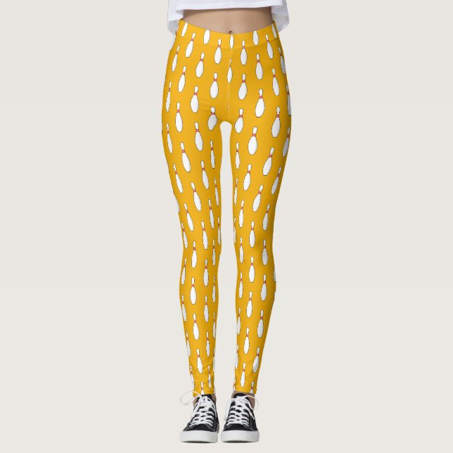 Bowling Skittle Pattern Leggings (Vorderseite)