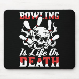 Bowling Skull Team - Alley League Bowler Mousepad