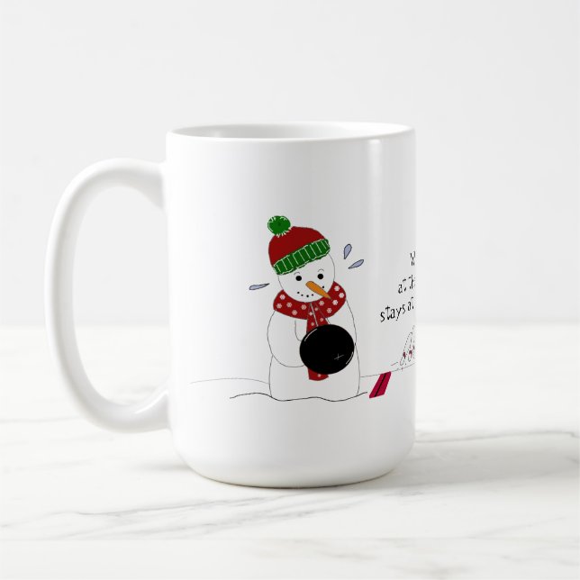 Bowling Snowman Tasse (Links)