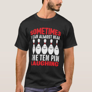 Bowling Spare Strike Button Bowling Alley T-Shirt