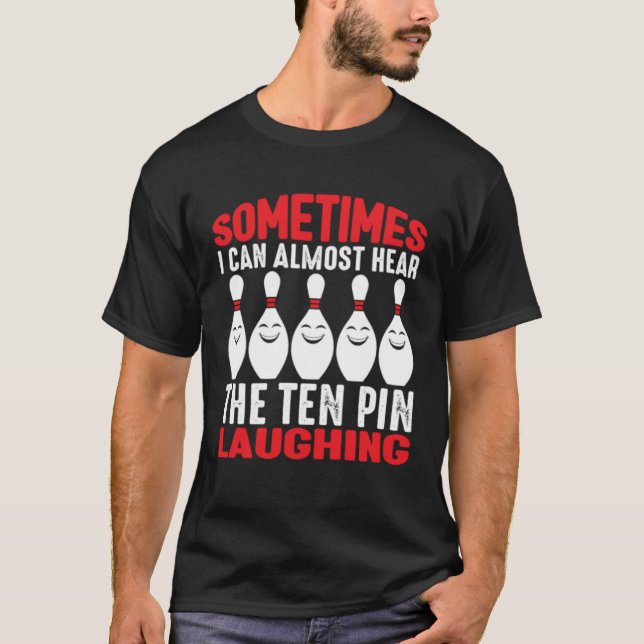 Bowling Spare Strike Button Bowling Alley T-Shirt (Vorderseite)
