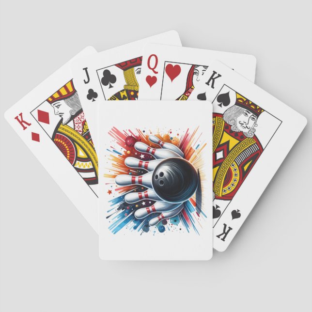 Bowling Spielkarten (Rückseite)