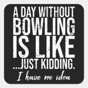 Bowling-Sportgeschenk Quadratischer Aufkleber