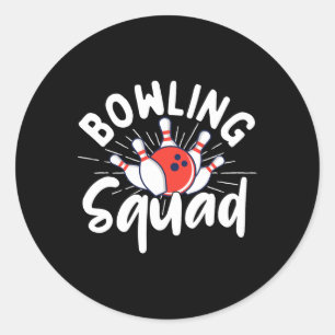 Bowling Squad - Bowler Bowling Runder Aufkleber