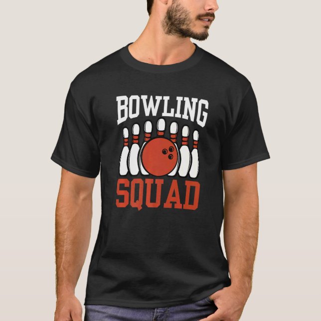 Bowling Squad Crew Hobby Bowler Team   T-Shirt (Vorderseite)