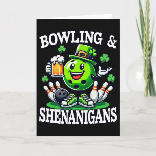 Bowling St. Patrick's Day Schabernack Bowlingspiel Karte