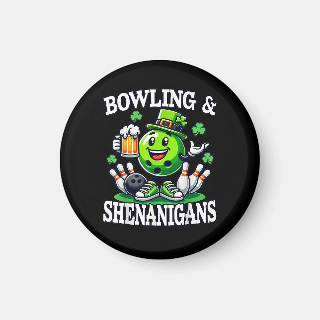 Bowling St. Patrick's Day Schabernack Magnet (Vorne)