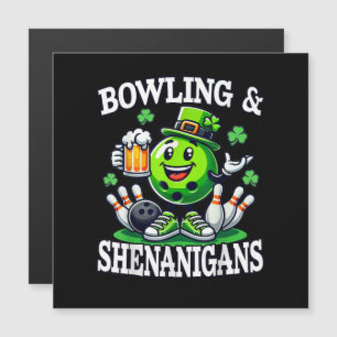 Bowling St. Patrick's Day Schabernack Magnetkarte