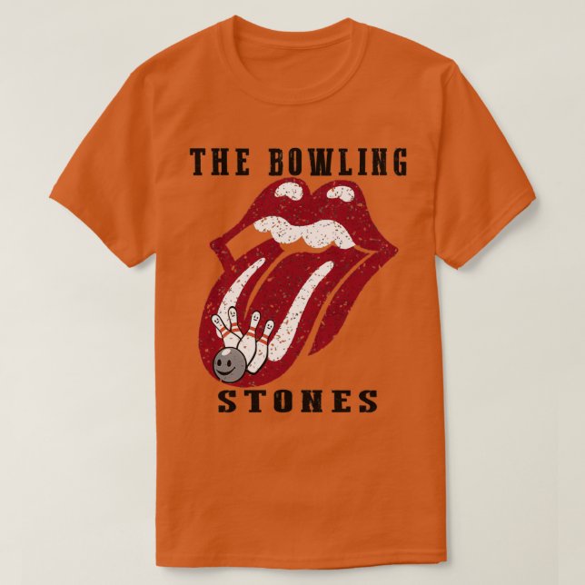 Bowling Stones Funny America Flag Bowling Lov T-Shirt (Design vorne)