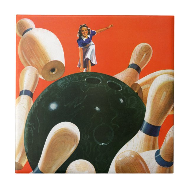 Bowling Strike Fliese (Vorderseite)