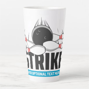 Bowling-Strike für benutzerdefinierten Text Milchtasse
