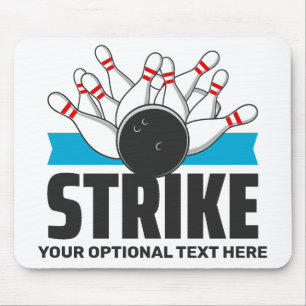 Bowling-Strike für benutzerdefinierten Text Mousepad
