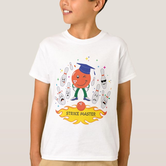 Bowling Strike Kid T - Shirt - weiß (Vorderseite)