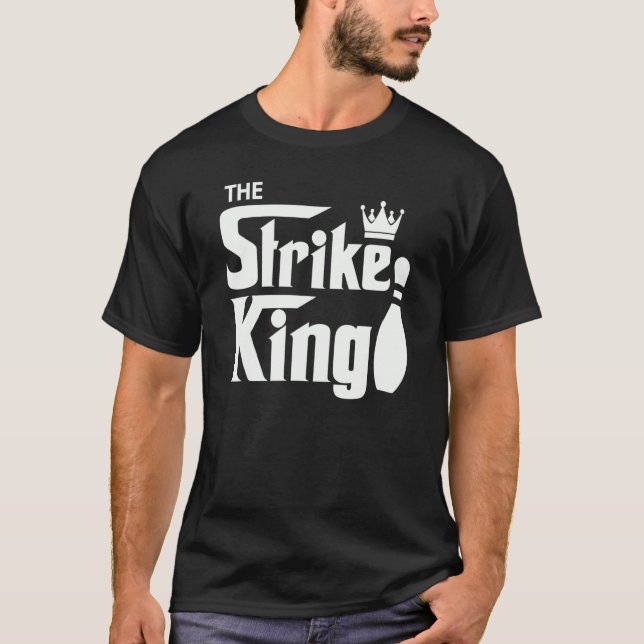 Bowling Strike Parody King Bowler League T-Shirt (Vorderseite)