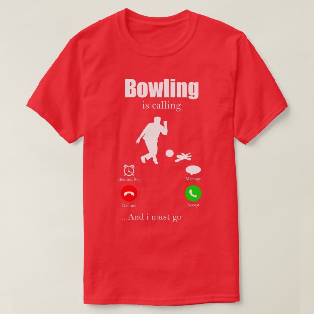 Bowling Strike Skittles Button Bowling Hall Spare T-Shirt (Design vorne)