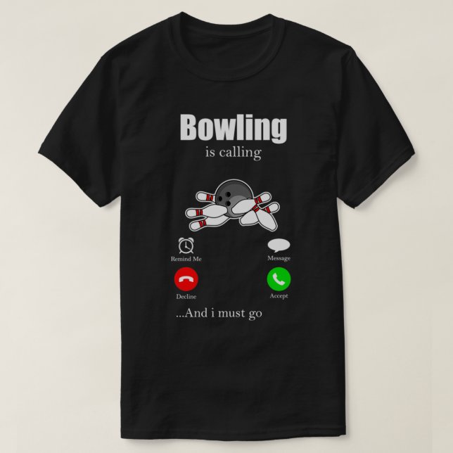 Bowling Strike Skittles Button Bowling Hall Spare  T-Shirt (Design vorne)