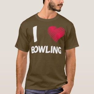 Bowling Strike Skittles Button Bowling Hall Spare  T-Shirt