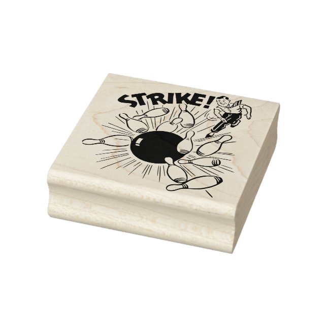 Bowling-Strike-Stempel Gummistempel (Stempel)