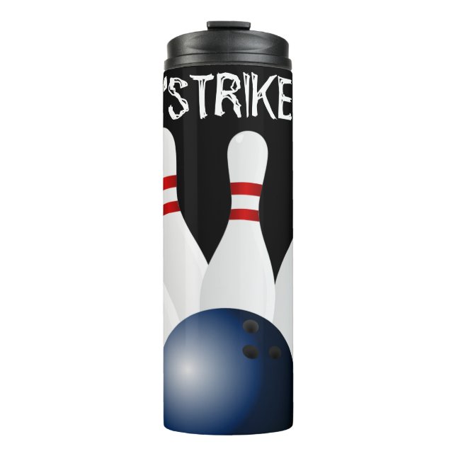 Bowling Strike Thermosbecher (Vorderseite)