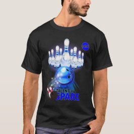 Bowling-T-Shirt Talent to Spare, Pro-Blau-Spieler T-Shirt