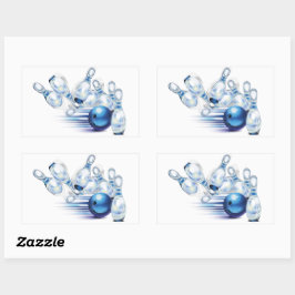 Bowling T - Shirt Trucker Hat Classic Round Sticke Rechteckiger Aufkleber