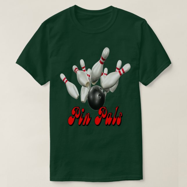 Bowling Team Button Pals T-Shirt (Design vorne)