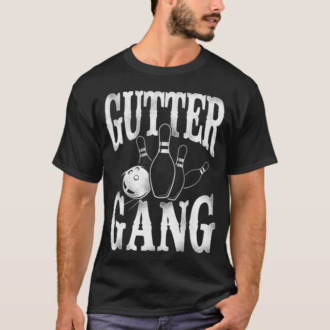 Bowling Team Gutter Gang T-Shirt (Vorderseite)