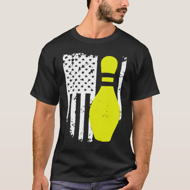 Bowling Team Patriotic Bowling T-Shirt (Vorderseite)