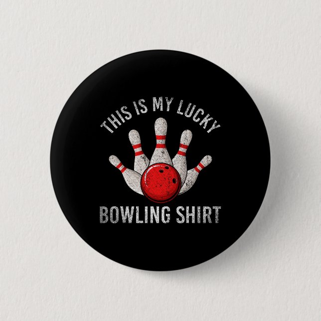 Bowling Team Player Das ist mein glückliches Bowli Button (Vorderseite)