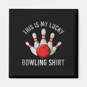Bowling Team Player Das ist mein glückliches Bowli Magnet