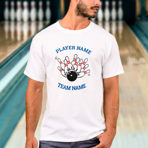 Bowling Team Shirt - Logo und Spielername markiere