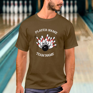 Bowling Team Shirt - Logo und Spielername markiere