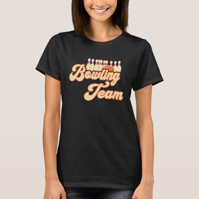 Bowling Team Strike Bowling Buttons Bowler Bowling T-Shirt (Vorderseite)