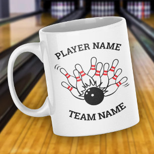 Bowling Team Tasse - Logoteam und Spielername abst