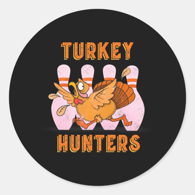 Bowling Team Turkey Junters Runder Aufkleber (Vorderseite)