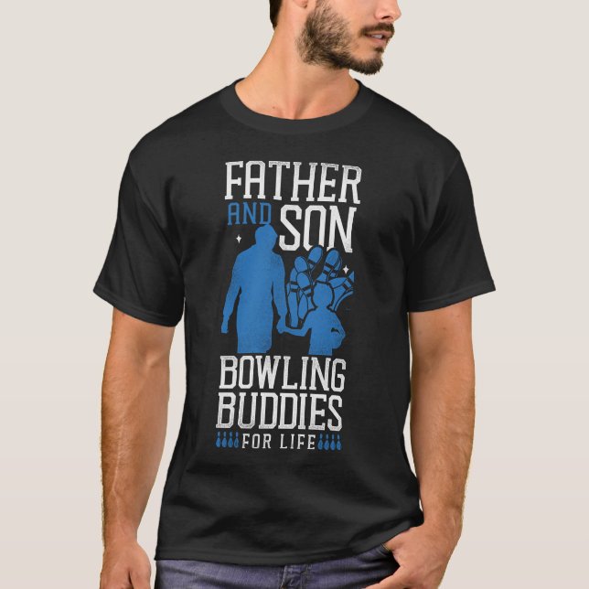 Bowling Team Vater und Sohn Bowling Buddies für T-Shirt (Vorderseite)