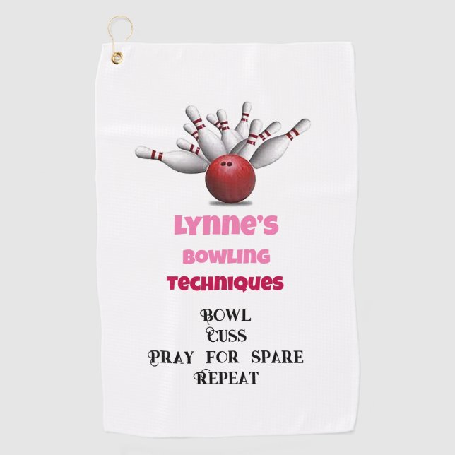 Bowling Techniques Bowling Handtuch (Vorderseite)