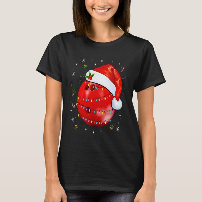 Bowling Ugly Christmas Sport Bowls Xmas T-Shirt (Vorderseite)
