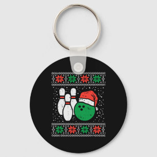 Bowling Ugly Christmas Sweater Sport Bowls Xmas Me Schlüsselanhänger