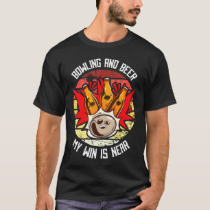 Bowling und Bier, mein Sieg ist nah, Retro-Vintage T-Shirt
