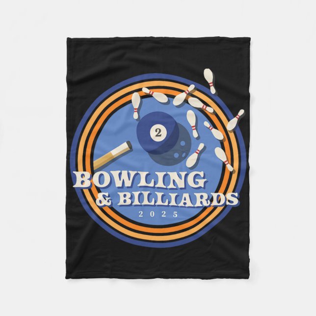 Bowling und Billard - 2 l Fleecedecke (Vorderseite)