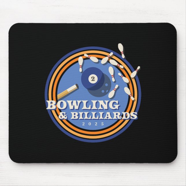 Bowling und Billard - 2 l Mousepad (Vorne)
