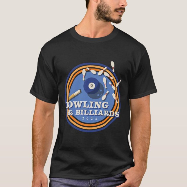 Bowling und Billard - 2 l T-Shirt (Vorderseite)