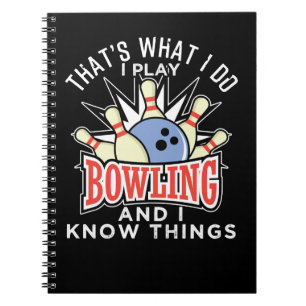 Bowling und ich kennen die Dinge 260 Bowler Notizblock