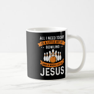 Bowling und Jesus Christliche Gott Liebe Sport Bo Kaffeetasse